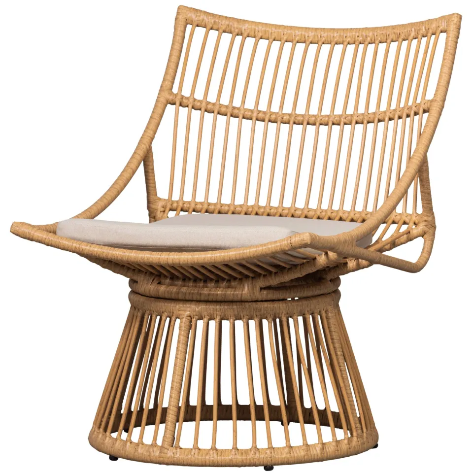WOOOD Alatna Tuinstoelen - Wicker - Naturel - Set van 2, foto 5