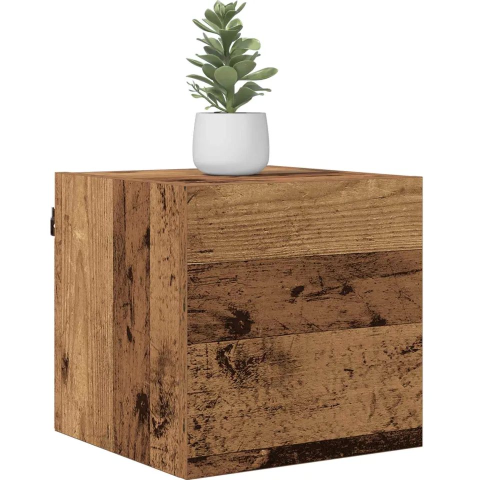 vidaXL Wandgemonteerde TV-kast Oud hout Bewerkt hout Bruin