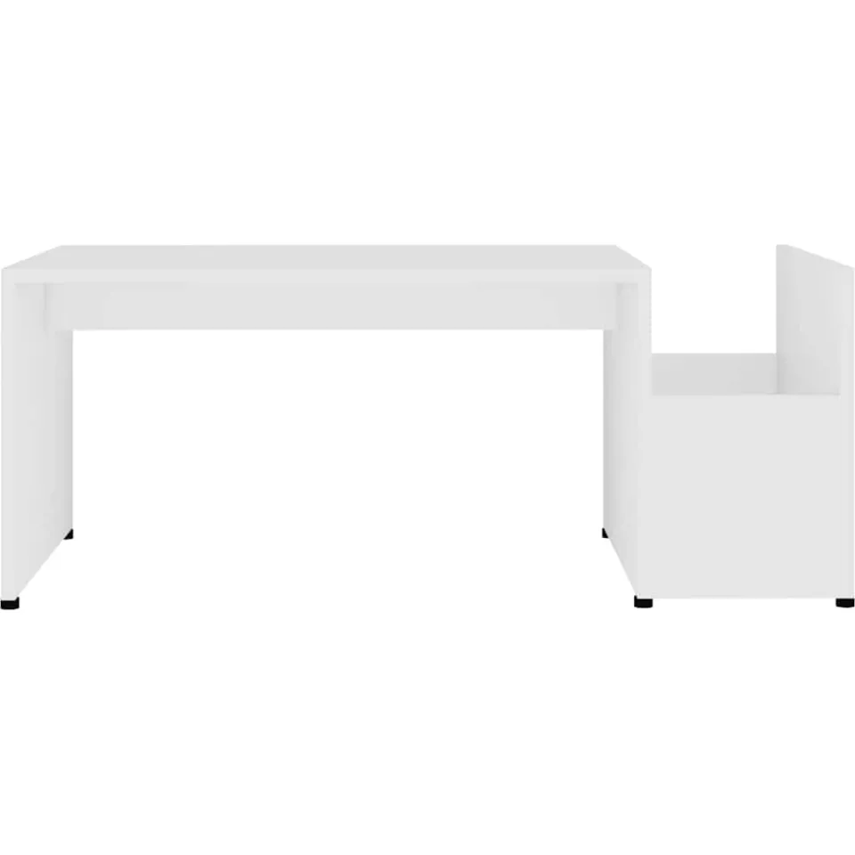 vidaXL Salontafel 90x45x35 cm bewerkt hout wit