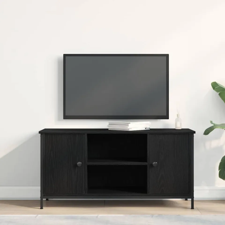 vidaXL TV-kast 100 x 40 x 50 cm Zwart eiken Bewerkt hout, foto 4