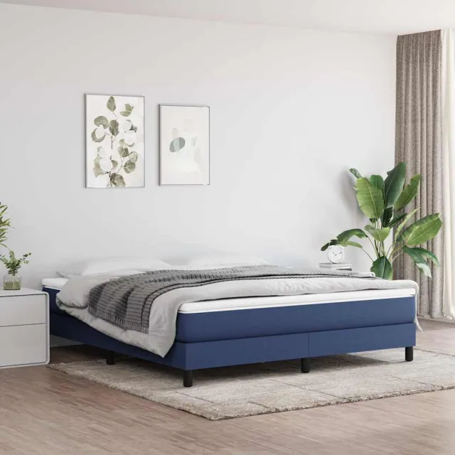 vidaXL Pocketveringmatras medium 180x200x20 cm stof blå Blauw