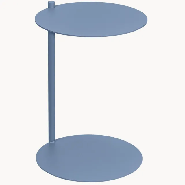 noo.ma Ronde metalen bijzettafel Ande Blauw