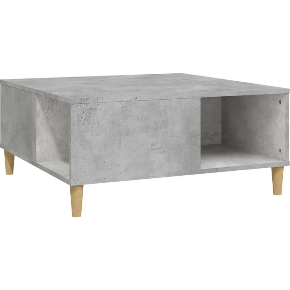 vidaXL Salontafel 80x80x36,5 cm bewerkt hout betongrijs grijs, foto 4