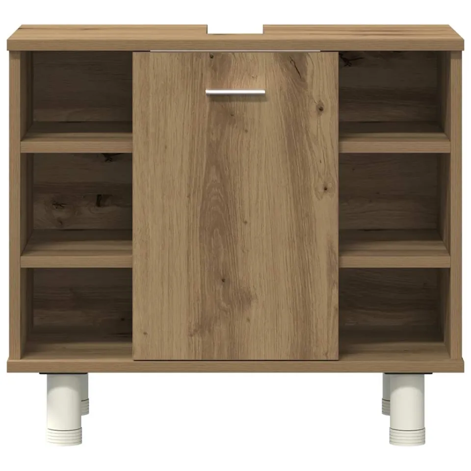 vidaXL 3-delige Badkamermeubelset bewerkt hout artisanaal eikenkleur, foto 3