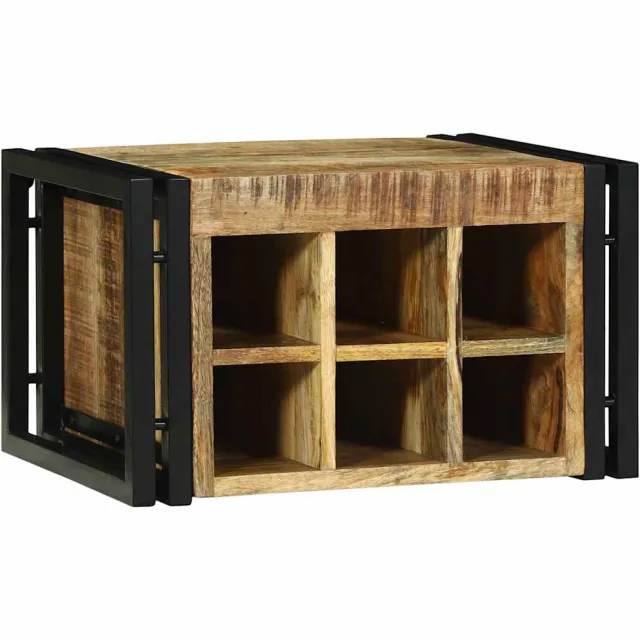vidaXL Wijnrek 2 st 46 x 35 x 27,5 cm Massief Mango Hout Bruin