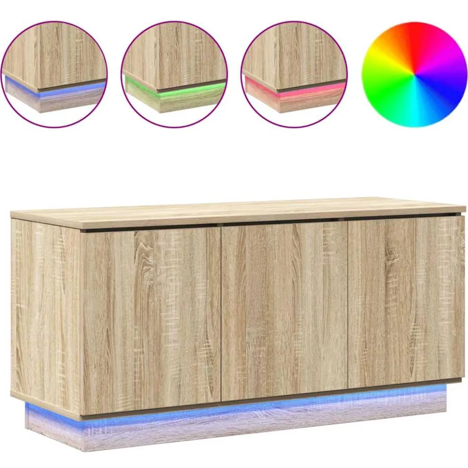 vidaXL TV-kast 100 x 38 x 49 cm Sonoma Eiken Bewerkt hout, foto 4