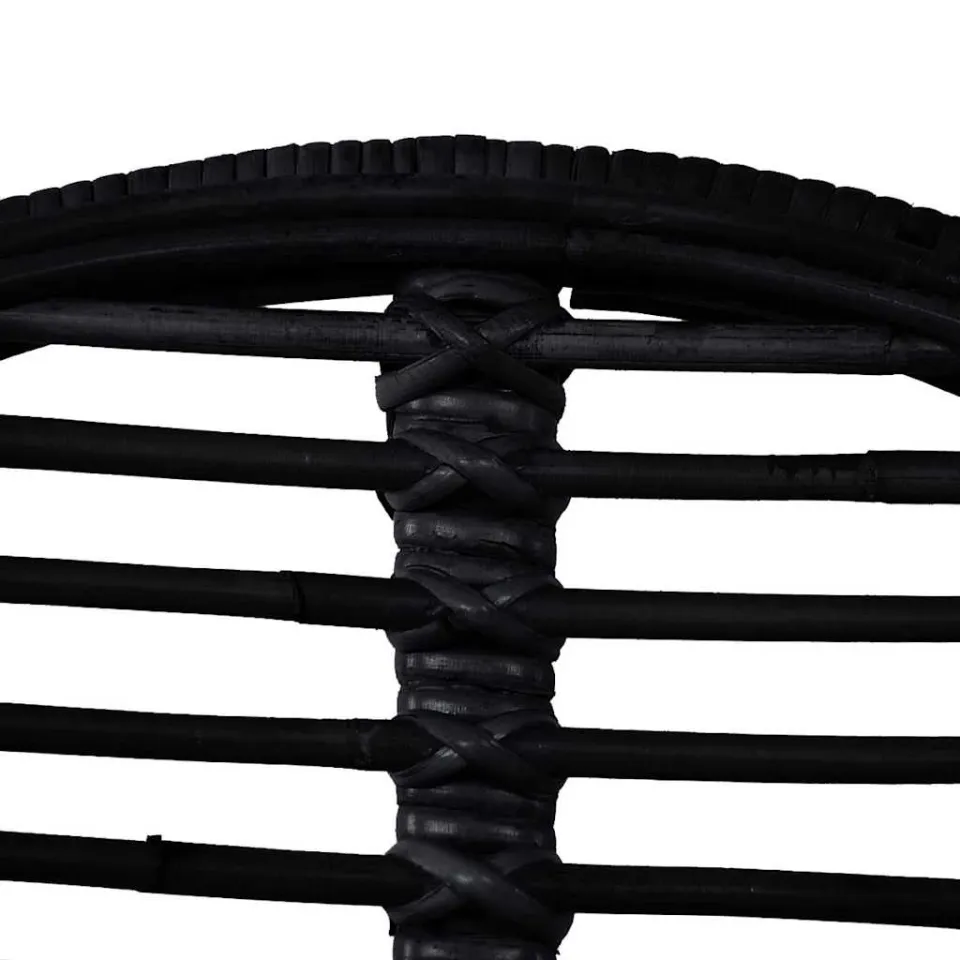vidaXL Eetkamerstoelen 2 st natuurlijk rattan zwart, foto 4