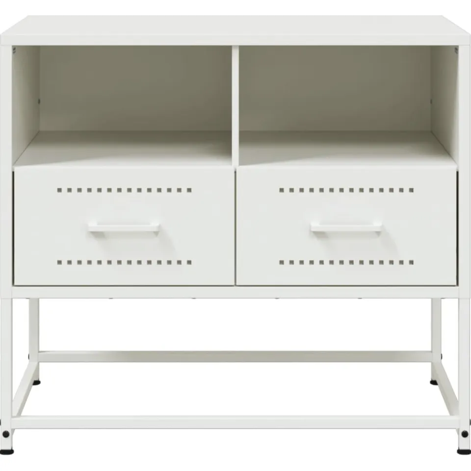 vidaXL Tv-meubel 68x39x60,5 cm staal wit, foto 4