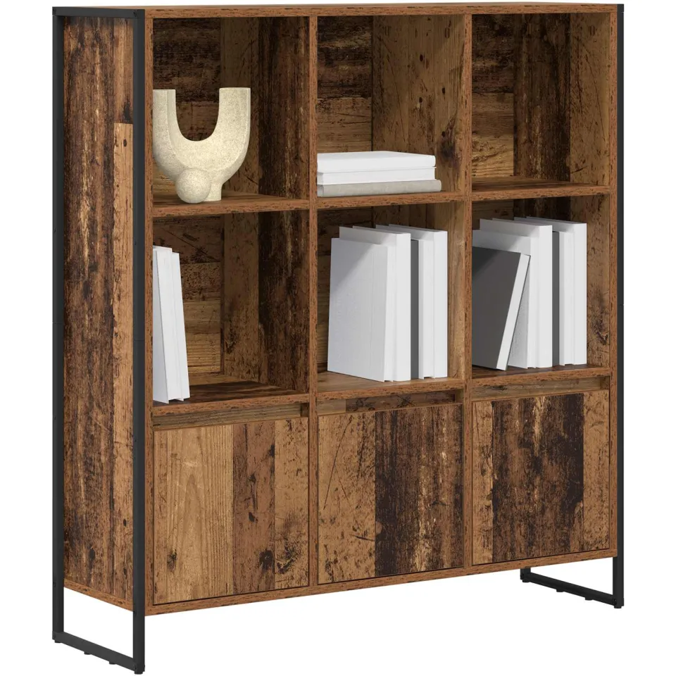vidaXL Boekenkast 99,5 x 30 x 108 cm Bewerkt hout Oud Hout Bruin