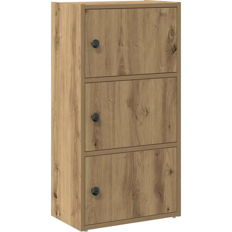 vidaXL Boekenkast 40x24x77 cm bewerkt hout artisanaal eikenkleurig, foto 3