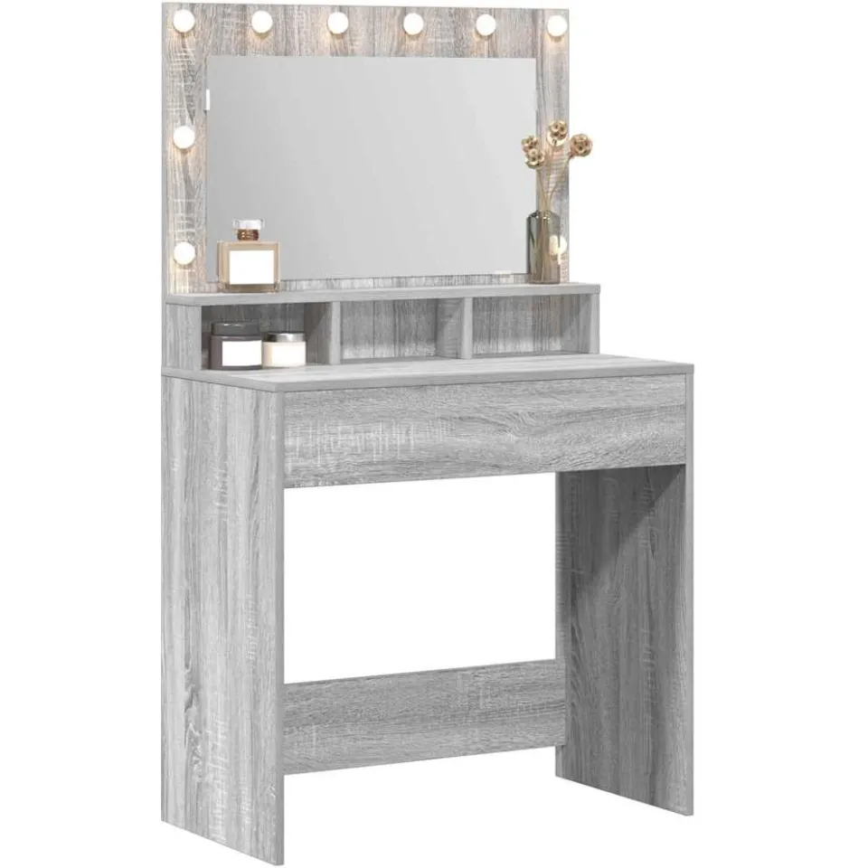 vidaXL Plafondtafel Grijs Sonoma 78,5 x 41 x 135 cm Bewerkt hout