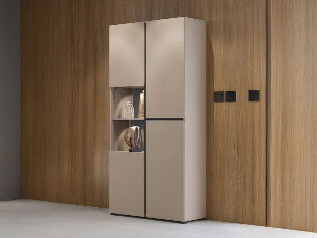 Mobistoxx Vitrinekast CROSSAIR 3 deuren taupe
