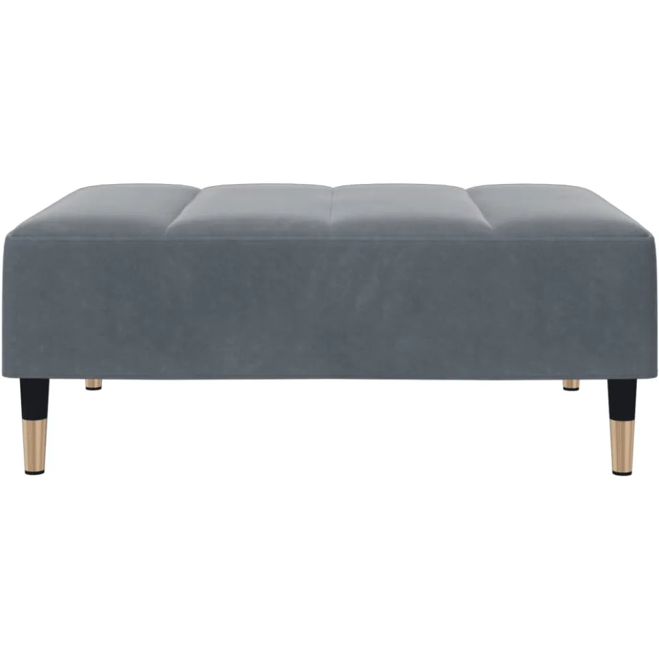 vidaXL Voetenbank 77x55x31 cm fluweel donkergrijs grijs, foto 4