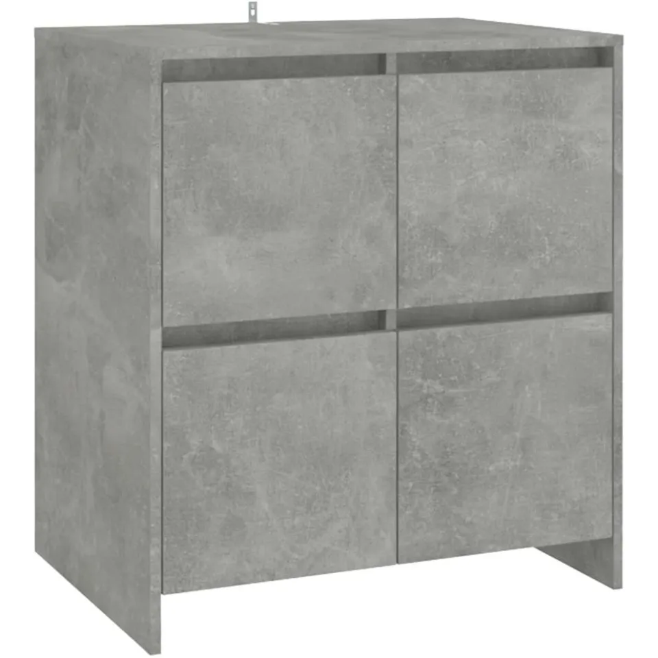 vidaXL Dressoir 70x41x75 cm bewerkt hout betongrijs