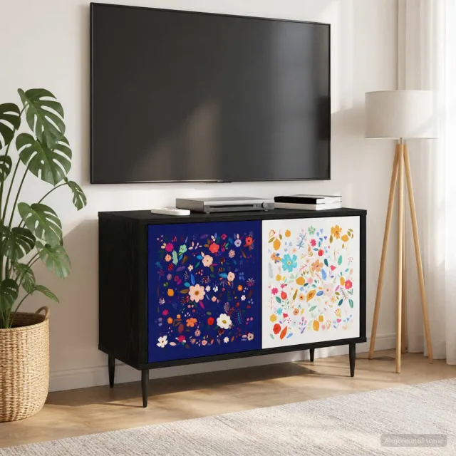 vidaXL Tv-meubel MAINZ 69 x 33 x 50,5 cm Zwart eiken Bewerkt hout