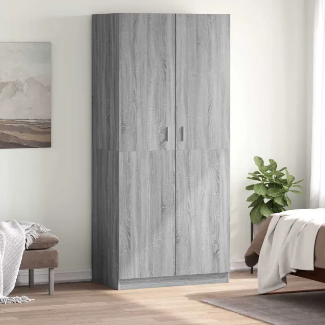 vidaXL Kledingkast 90x52x200 cm bewerkt hout sonoma eikenkleurig, foto 2