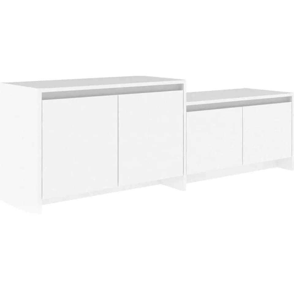 vidaXL Tv-meubel 146,5x35x50 cm bewerkt hout wit