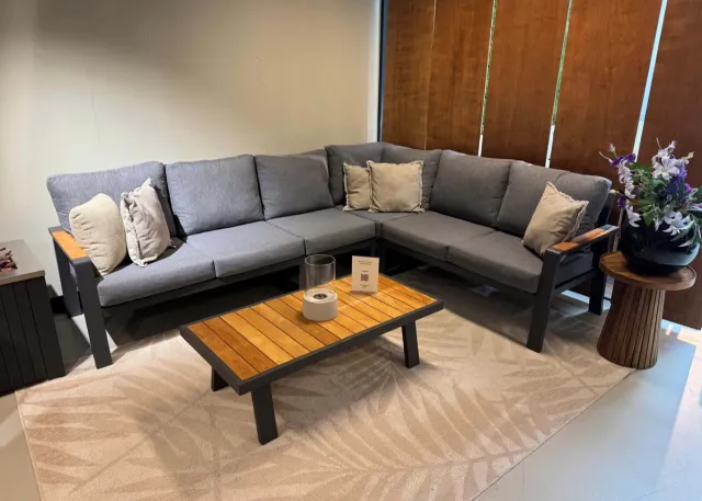 Belito Aluminium Loungeset Hoekbank - Antraciet Frame - 5-delig - Belito Lotte showroommodel