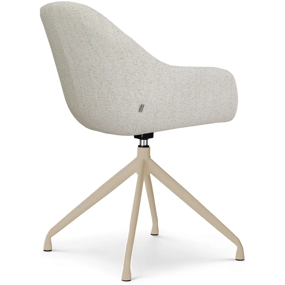 Nolon Nola-Mae draaibare eetkamerstoel beige gemêleerd - beige onderstel, foto 4