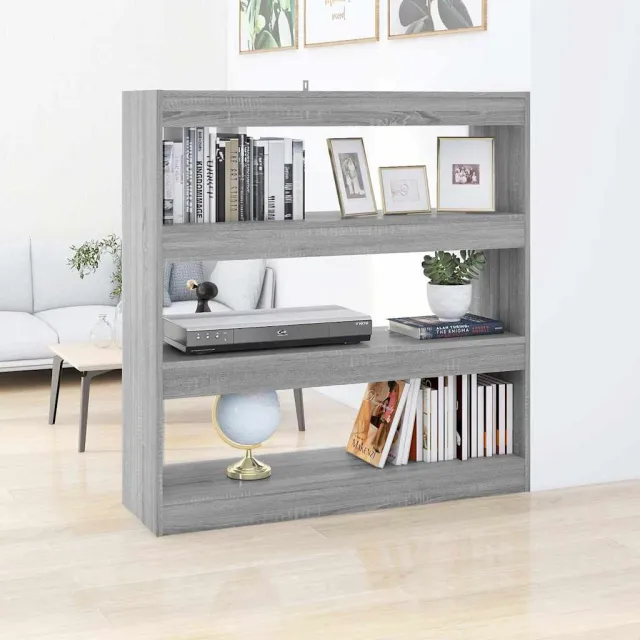vidaXL Boekenkast/kamerscherm 100x30x103 cm grijs sonoma eikenkleurig