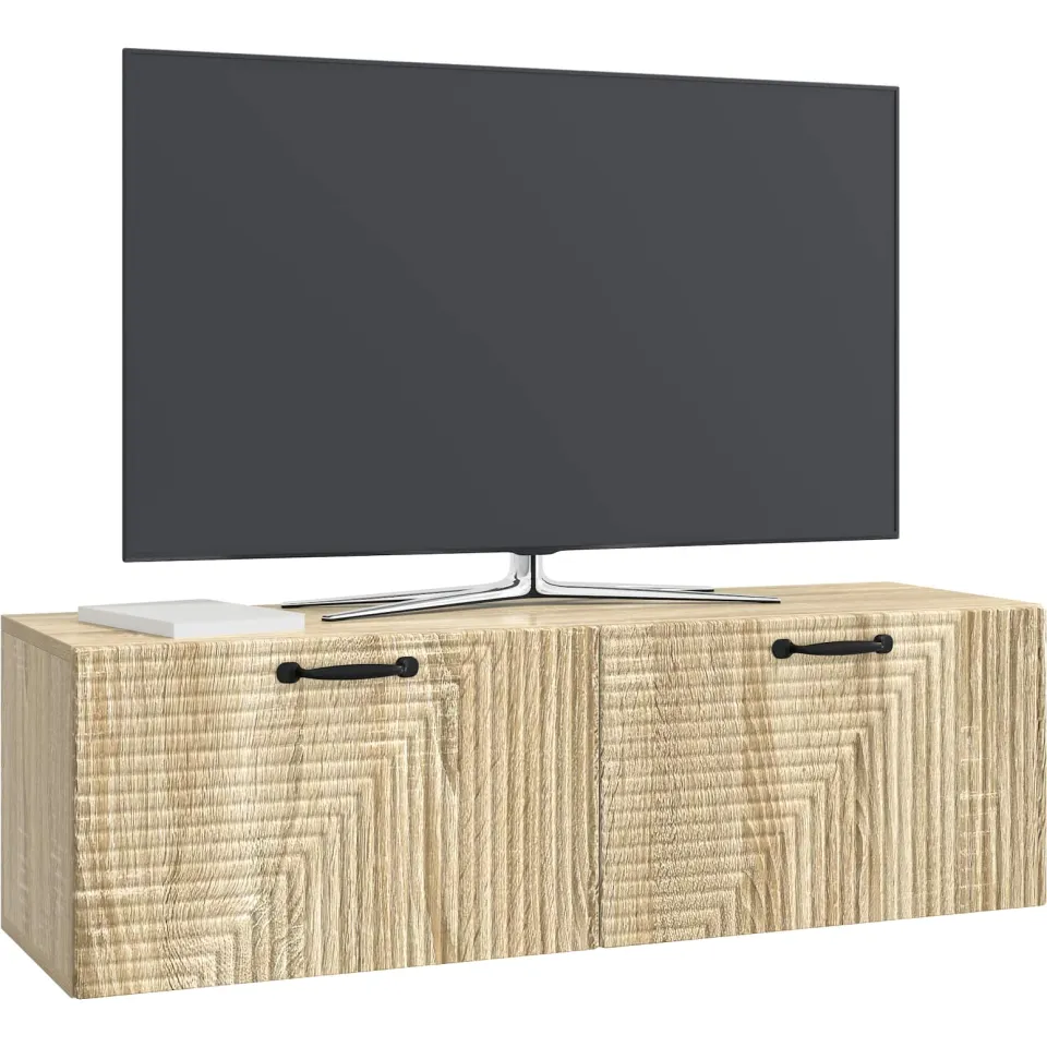 vidaXL Wandbeugel TV-kast Sonoma Eiken 98 x 31 x 30 cm Bewerkt hout, foto 3