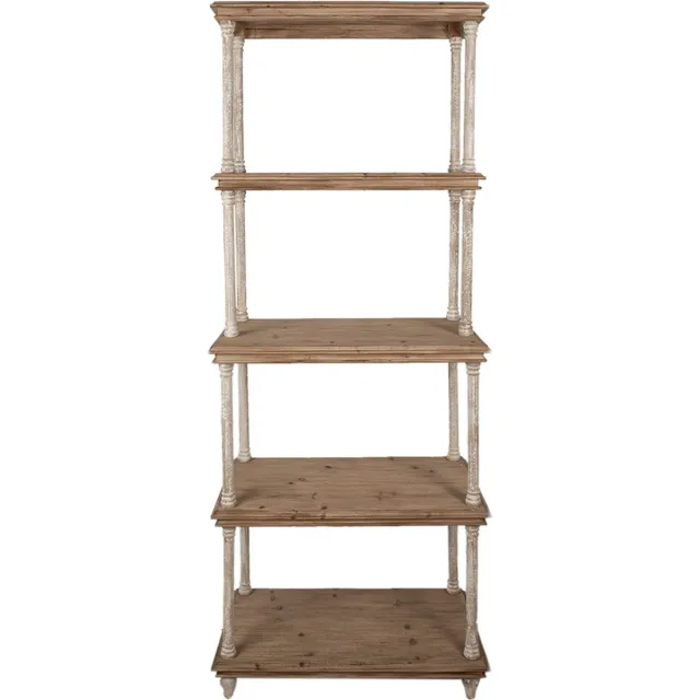Clayre & Eef Boekenkast 80x40x210 cm Bruin Hout
