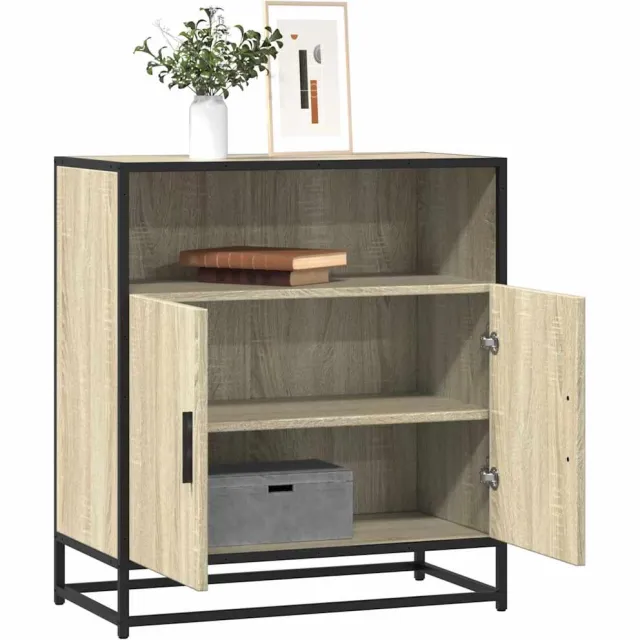 vidaXL Dressoir 68x35x76 cm bewerkt hout sonoma eikenkleurig Bruin
