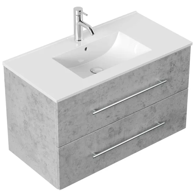 Wastafelkast Odin Beton 90 cm Grijs