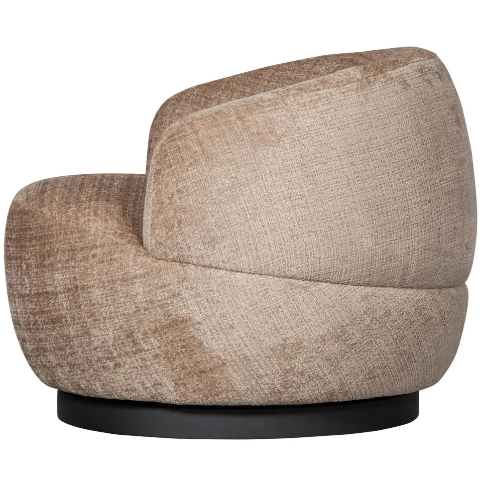 WOOOD Woolly Draaifauteuil - Chenille - Zand - 71x84x88, foto 4