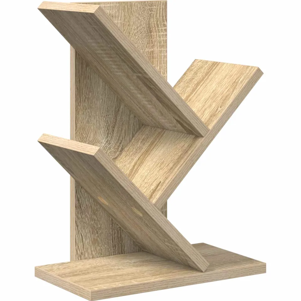 vidaXL Boomvormige boekenplank met 3 planken 30 x 18 x 40 cm bruin, foto 3
