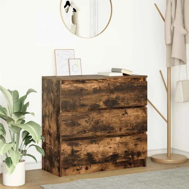 vidaXL Dressoir 80x35x76 cm spaanplaat gerookt eikenkleurig, foto 2