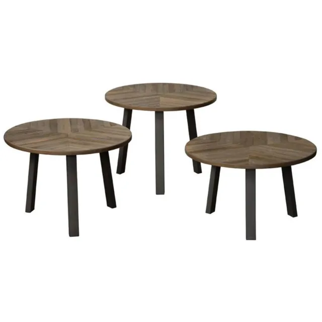 Tower Living Lazio bijzettafel set ø55 cm - grijs