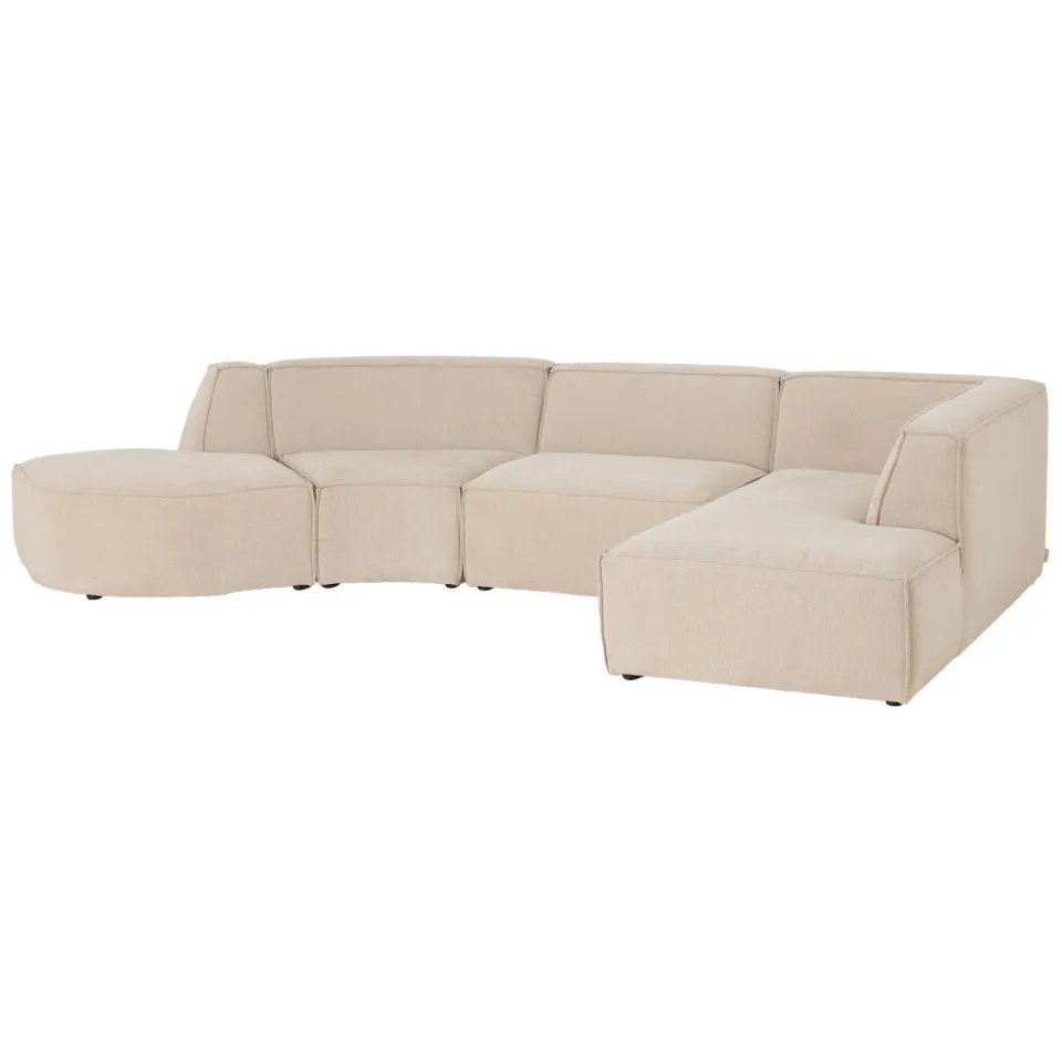 NOUS Living hoekbank met ronde hoek Newton - beige, foto 4