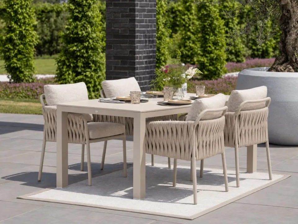 Suns Monte Vari dining tuintafel 180x100x75cm taupe, foto 4