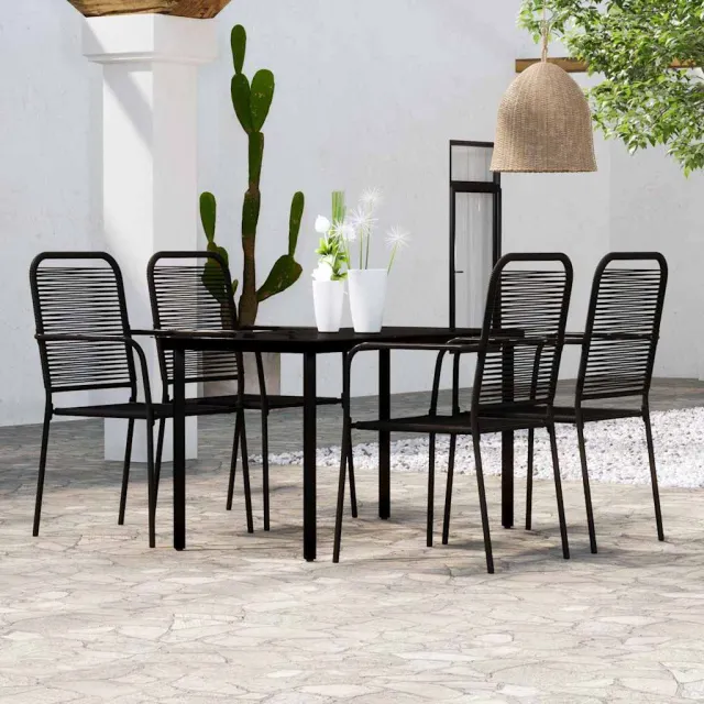 vidaXL 5-delige Tuinset zwart, foto 2