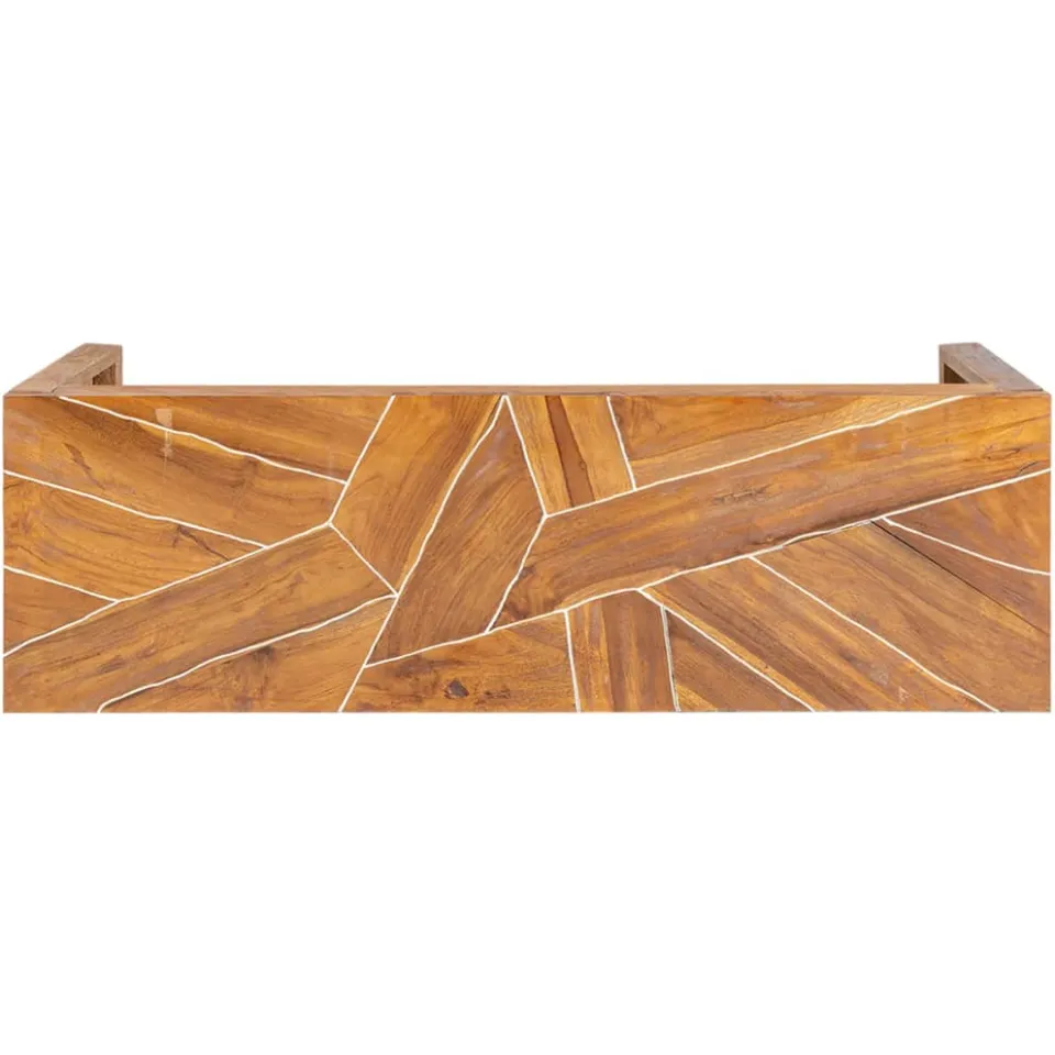 vidaXL Tv-meubel 110x60x38 cm massief teakhout bruin, foto 3