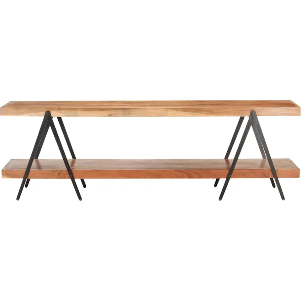 vidaXL Tv-meubel 160x40x50 cm massief acaciahout bruin, foto 2