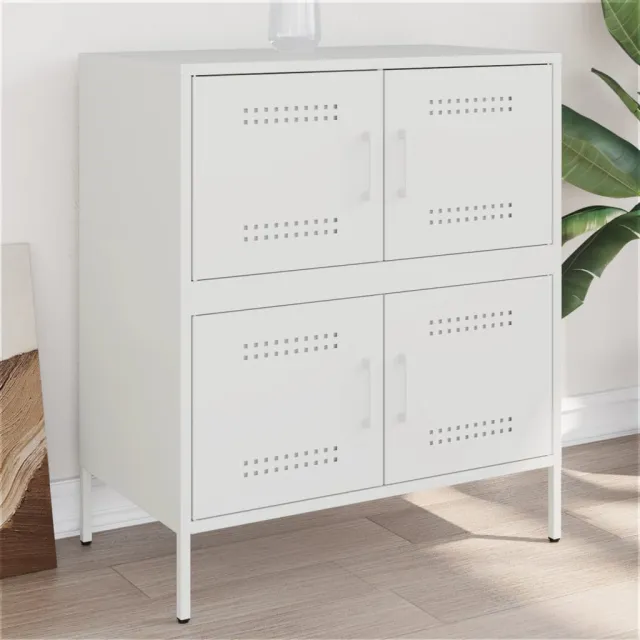 vidaXL Dressoir 68x39x79 cm staal wit, foto 2