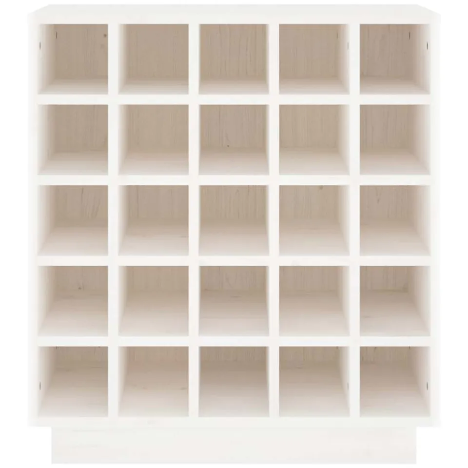 vidaXL Wijnkast 55,5x34x61 cm massief grenenhout wit, foto 4