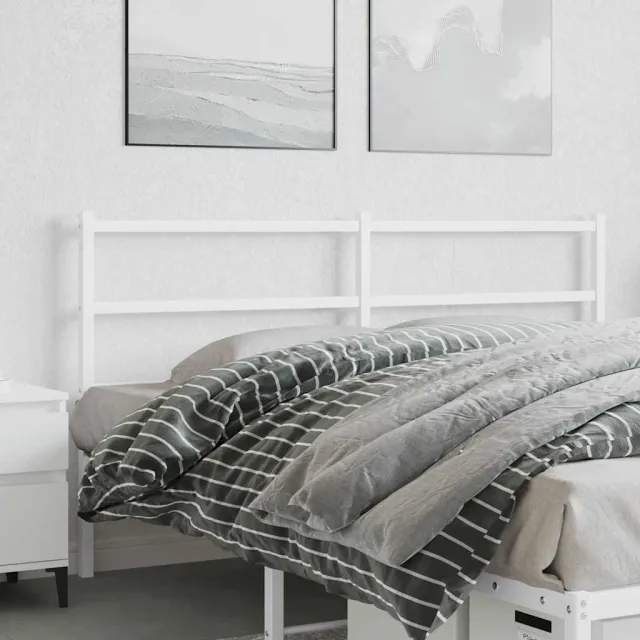 vidaXL Vervangend hoofdbord 160 cm metaal wit