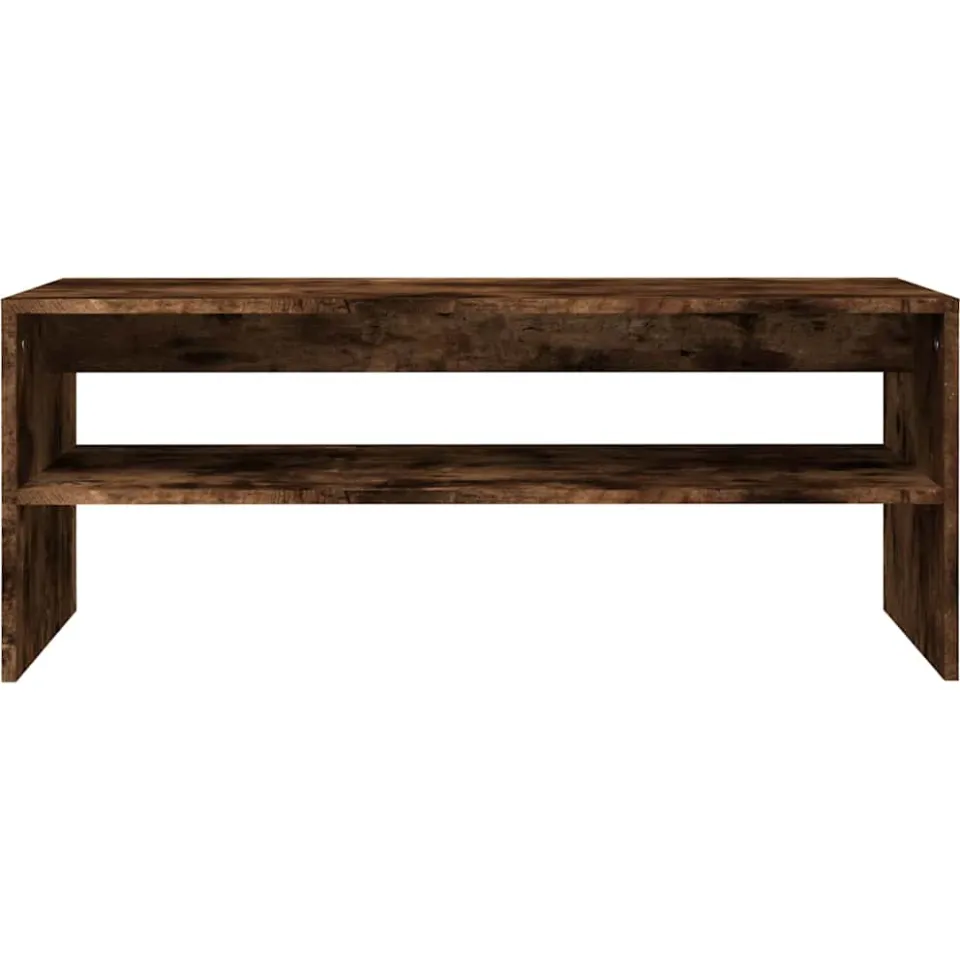 vidaXL Salontafel 100x40x40 cm bewerkt hout gerookt eikenkleurig, foto 4