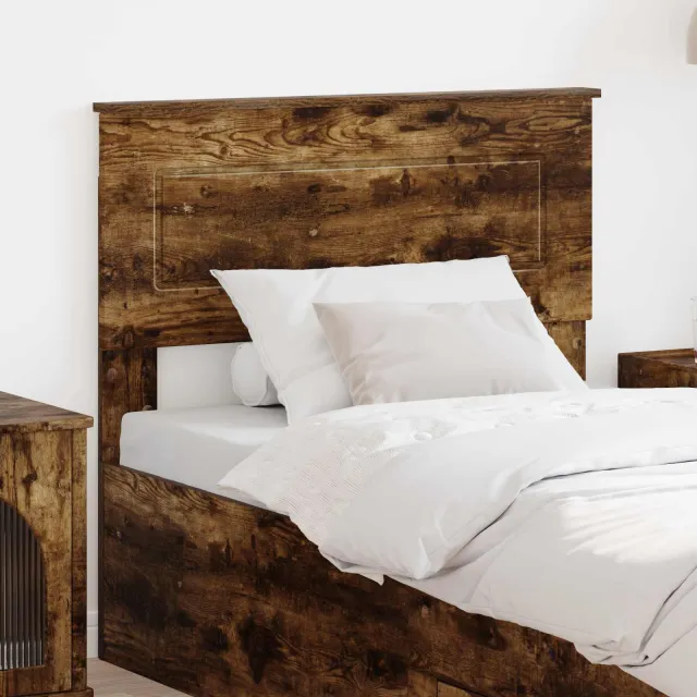 vidaXL Hoofdbord Gerookt eiken Bewerkt hout Bruin