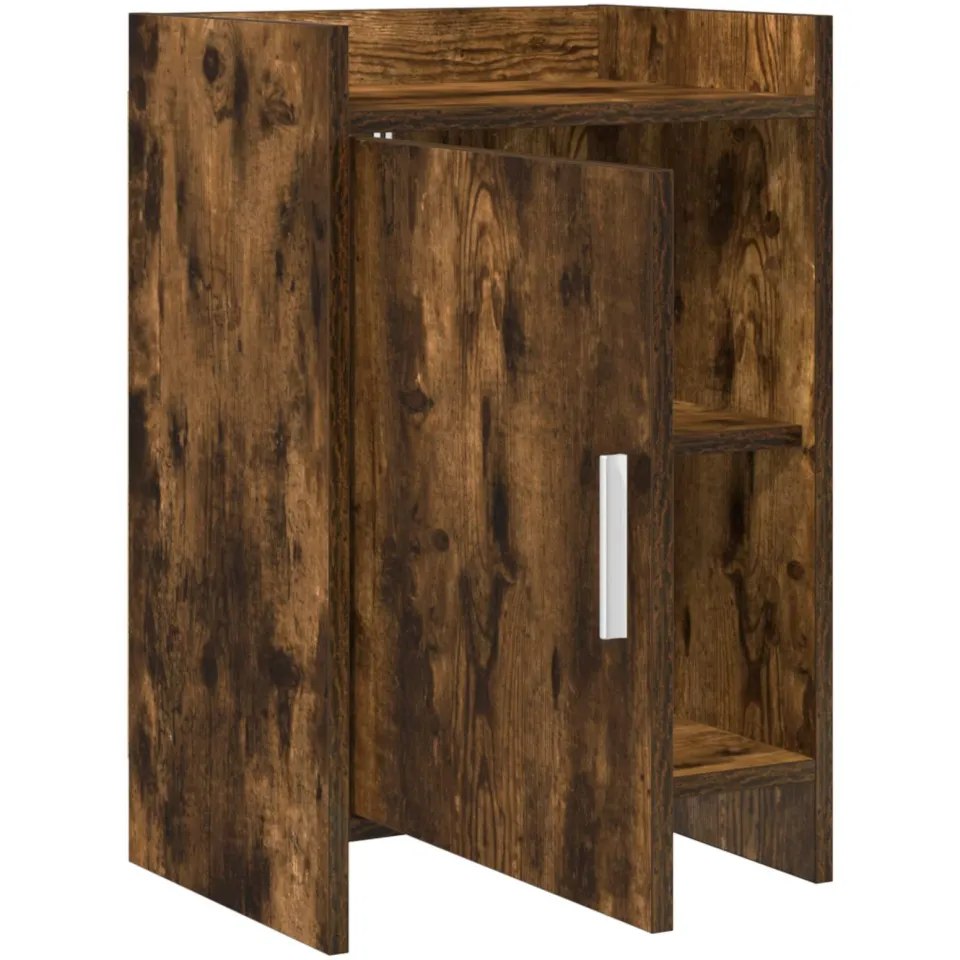 vidaXL Nachtkastjes Gerookt eiken 40 x 30 x 60 cm Bewerkt hout, foto 3