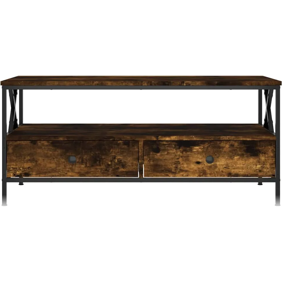 vidaXL Salontafel 100x51x45 cm bewerkt hout gerookt eikenkleurig, foto 3