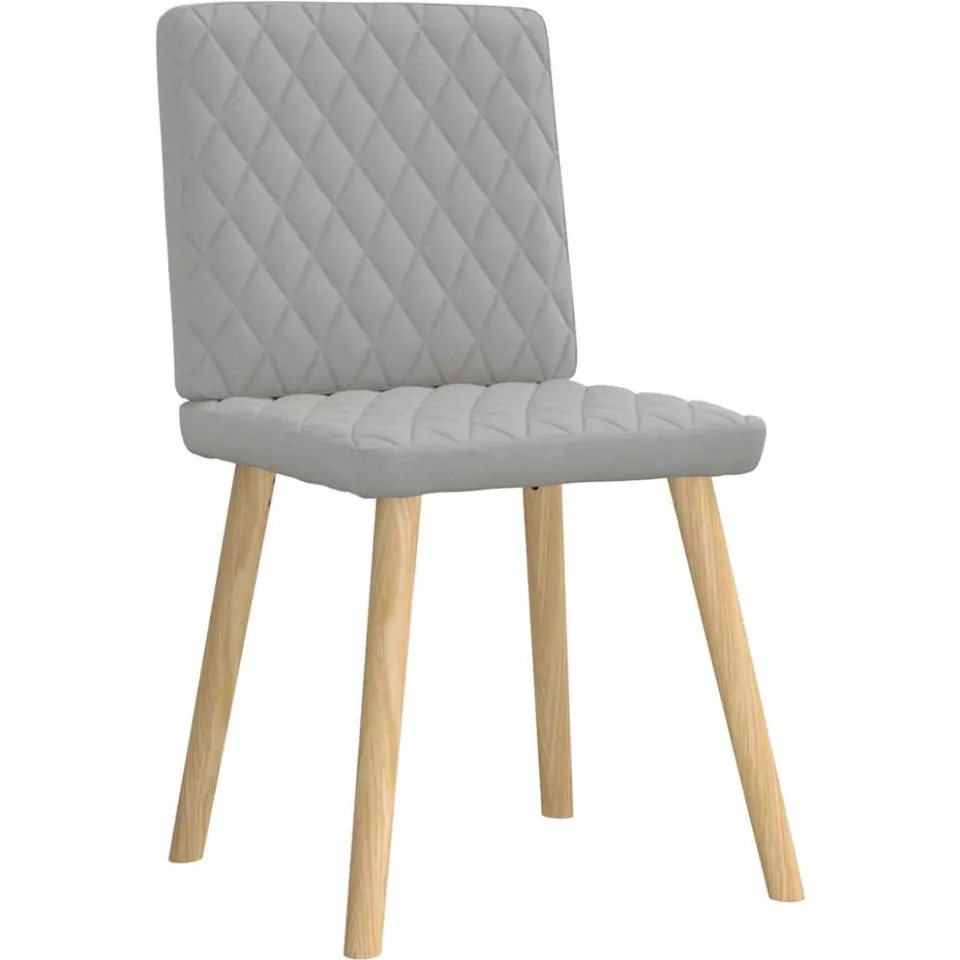vidaXL Eetkamerstoelen 4 st stof wolk grijs