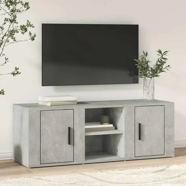vidaXL Tv-meubel 100x31,5x35 cm bewerkt hout betongrijs