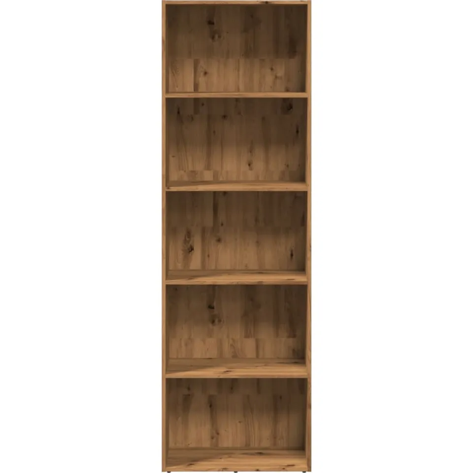 vidaXL Boekenkast 60x30x189 cm bewerkt hout artisanaal eikenkleurig, foto 2