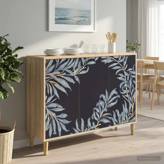vidaXL Dressoir DOKKUM Sonoma 102 x 33 x 75 cm Bewerkt hout Bruin