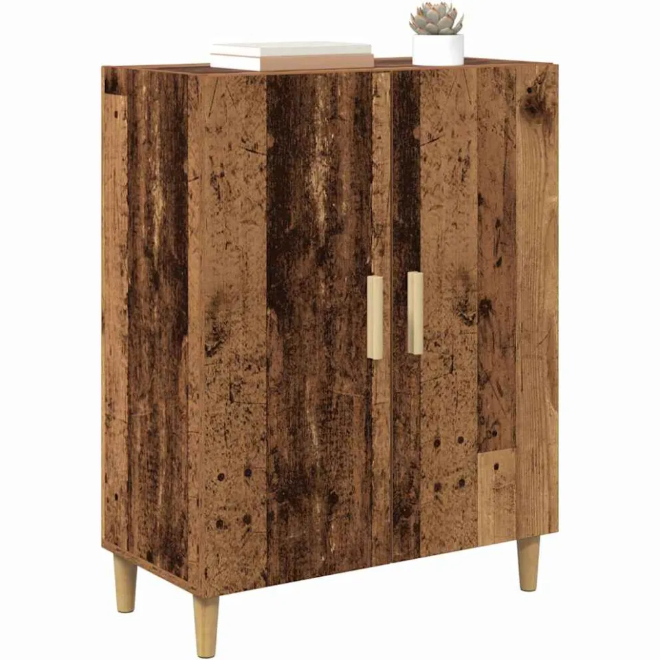 vidaXL Dressoir Oud hout 69,5 x 34 x 90 cm Bewerkt hout Bruin