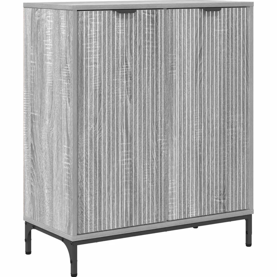 vidaXL Dressoir Grijs Sonoma 69,5 x 33 x 82 cm Bewerkt hout, foto 3